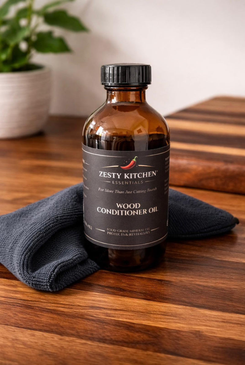 Zesty Kitchen Wood Conditioner Oil – 8oz | Premium Wood Care - Zesty Kitchen