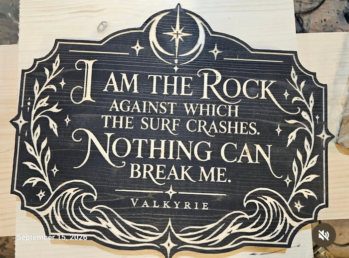Valkyrie Carved Sign